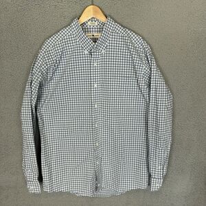 Onward Reserve Shirt Mens XL Blue Plaid Tailored Fit Long Sleeve Button Down